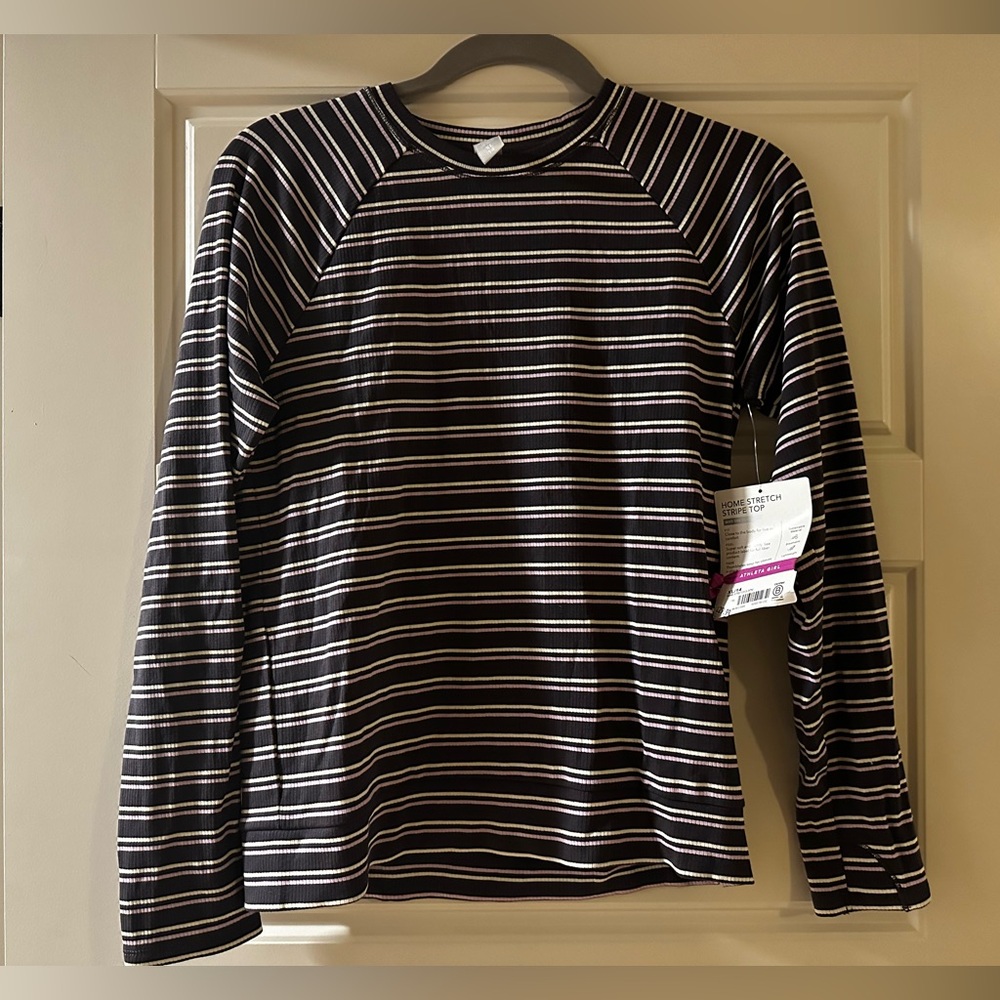 Athleta Girl Long Sleeve Top: Home Stretch Stripe Top